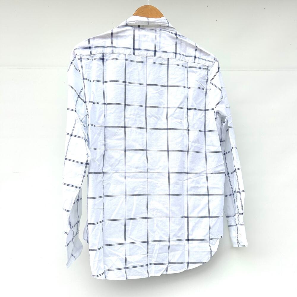 Frank & Eileen Eileen Button-Up Chambray Blue White Windowpane Top Cotton Small - Picture 3 of 7